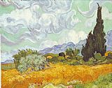 Cornfield with Cypresses by Vincent van Gogh